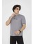 Bisiklet Yaka Slim Fit T-Shirt- Gri 3
