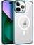 iPhone 14 Pro Max Kılıf Şık Tasarımlı Wireless Şarj Özellikli Pixel Magsafe Kapak 1
