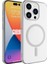 iPhone 15 Pro Max Kılıf Şık Tasarımlı Wireless Şarj Özellikli Pixel Magsafe Kapak 1