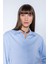 Crop Basic Düz Düğmeli Dokuma Uzun Kollu Gömlek D4617AX24AU 3