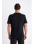 Regular Fit Bisiklet Yaka Nakışlı Kısa Kollu Siyah Tişört C4134AX24SM 5