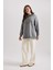 Kapüşonlu Baskılı Kalın Sweatshirt Tunik B3501AX23WN 2