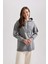 Kapüşonlu Baskılı Kalın Sweatshirt Tunik B3501AX23WN 3