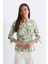 Regular Fit Apaş Yaka Desenli Terry Cotton Yarım Kollu Gömlek D4628AX24HS 3