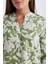Regular Fit Apaş Yaka Desenli Terry Cotton Yarım Kollu Gömlek D4628AX24HS 5