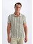 Slim Fit Dar Kesim Çizgili Kısa Kollu Polo Tişört D4795AX24SM 1