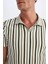 Slim Fit Dar Kesim Çizgili Kısa Kollu Polo Tişört D4795AX24SM 5