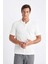 Regular Fit Kısa Kollu Dokulu Triko Polo Tişört C4140AX24SM 1