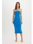 Bodycon Vücudu Saran Straplez Fitilli Kaşkorse Midi Abiye Elbise D4440AX24HS 2