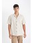 Relax Fit Yazlık Polo Yaka Pamuklu Kısa Kollu Gömlek C7394AX24SM 3