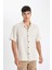 Relax Fit Yazlık Polo Yaka Pamuklu Kısa Kollu Gömlek C7394AX24SM 5