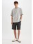 Regular Fit Gabardin Bermuda Şort D2899AX24HS 1