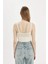 Slim Fit Dar Kesim V Yaka Askılı Örgü Kroşe Atlet A8433AX24SM 4