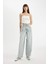 Baggy Fit Yüksek Bel Uzun Jean Yıkamalı Pantolon D0192AX24HS 2