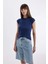 Slim Fit Dar Kesim Bisiklet Yaka Ribana Basic Düz Kısa Kollu Tişört C7334AX24SM 4