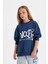 Kız Çocuk Disney Mickey & Minnie Oversize Geniş Kalıp Bisiklet Yaka Sweatshirt C7352A824AU 4