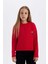Kız Çocuk Bordo Standart Fit Bisiklet Yaka Triko Kazak C6973A824AU 4