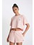 Fit Crop Bisiklet Yaka Sporcu Ribana Kısa Kollu Tişört A9916AX24SM 1
