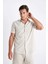 Regular Fit Yazlık Polo Yaka Pamuklu Basic Düz Kısa Kollu Gömlek D1057AX24SM 4