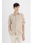 Regular Fit Yazlık Polo Yaka Pamuklu Kısa Kollu Gömlek C7633AX24SM 3