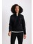 DeFactoFit Standart Fit Fermuarlı Yaka Baskılı Polar Sweatshirt A4501AX23WN 3