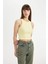 Fitted Halter Yaka Fitilli Kaşkorse Basic Düz Atlet U0357AZ24SM 3
