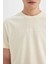 %100 Pamuk Regular Fit Bisiklet Yaka Baskılı Kısa Kollu Tişört D4767AX24SM 4