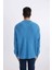 Oversize Geniş Kalıp Bisiklet Yaka Basic Düz Triko Kazak B9718AX24SP 4