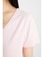 Regular Fit V Yaka Basic Düz Kısa Kollu Tişört K1507AZ24SM 5