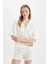 Regular Fit Normal Bel Kısa Paça Müslin Şort Y0996AZ24HS 3