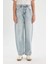 Baggy Fit Yüksek Bel Uzun Jean Pantolon D3896AX24HS 1