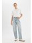Baggy Fit Yüksek Bel Uzun Jean Pantolon D3896AX24HS 2