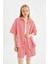 Coool Oversize Çizgili Poplin Kısa Kollu Gömlek D3835AX24HS 4