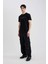 Slim Fit Dar Kesim Bisiklet Yaka Baskılı Kısa Kollu Tişört C2076AX24SM 2