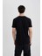 Slim Fit Dar Kesim Bisiklet Yaka Baskılı Kısa Kollu Tişört C2076AX24SM 4