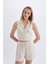 Regular Fit Normal Bel Keten Karışımlı Şort D0967AX24HS 3