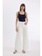 Slim Fit Dar Kesim Çizgili Yuvarlak Yaka Fitilli Kaşkorse Atlet D1357AX24SM 2