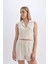 Regular Fit Normal Bel Keten Karışımlı Şort D0967AX24HS 4