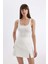 Slim Fit Dar Kesim Çizgili Yuvarlak Yaka Fitilli Kaşkorse Atlet D1357AX24SM 3