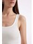 Slim Fit Dar Kesim Çizgili Yuvarlak Yaka Fitilli Kaşkorse Atlet D1357AX24SM 5