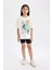 Kız Çocuk Disney Mulan Oversize Fit Bisiklet Yaka Kısa Kollu Tişört C5947A824HS 2