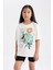 Kız Çocuk Disney Mulan Oversize Fit Bisiklet Yaka Kısa Kollu Tişört C5947A824HS 3