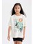 Kız Çocuk Disney Mulan Oversize Fit Bisiklet Yaka Kısa Kollu Tişört C5947A824HS 4