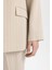 Oversize Geniş Kalıp Ceket Yaka Keten Karışımlı Blazer Ceket C6243AX24SM 5