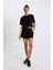 Fit Crop Bisiklet Yaka Sporcu Ribana Kısa Kollu Tişört A9916AX24SM 2
