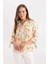 Loose Fit Çiçekli Yarım Kollu Gömlek U3701AZ24SM 5