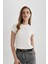 Slim Fit Dar Kesim Bisiklet Yaka Kısa Kollu Tişört C3865AX24SP 1