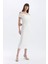 Bodycon Vücudu Saran Omuzu Açık Fitilli Kaşkorse Kolsuz Midi Abiye Elbise D1827AX24HS 3