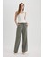 Pantolon Wide Leg Geniş Bol Paça Yüksek Bel Cepli Bağcıklı Basic Düz Standart Boy C6596AX24SP 1