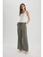 Pantolon Wide Leg Geniş Bol Paça Yüksek Bel Cepli Bağcıklı Basic Düz Standart Boy C6596AX24SP 2